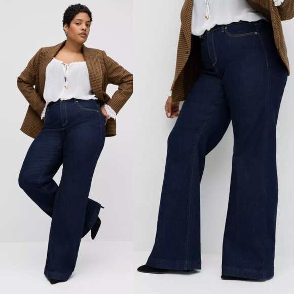 NWT Torrid Raw Studio Premium High-Rise Flare Jean 18 18R - Picture 1 of 9